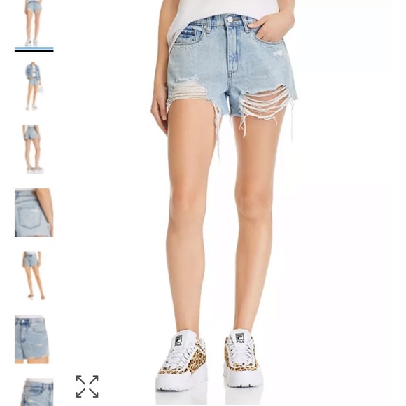 Blank NYC Pants - NWT Blank NYC “The Barrow” High Rise Destructed Denim Shorts (K )